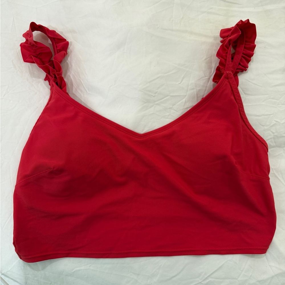 Aerie Vibrant Red Scoop Neck Swim top